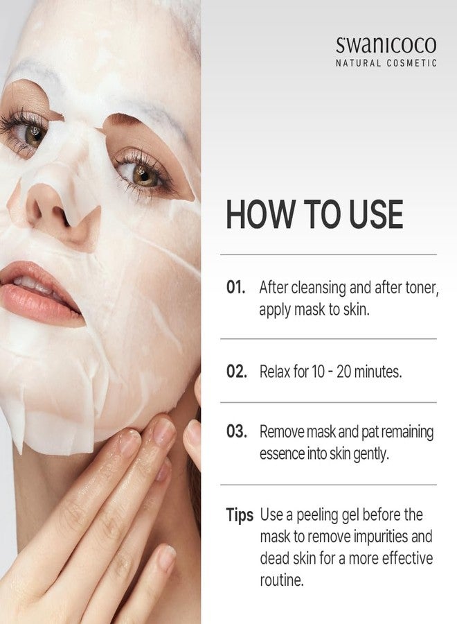 SWANICOCO Cica Peptide Cellulose Bamboo Sheet Mask for Hydration & Skin Elasticity, Korean Skincare, Stocking Stuffer, Christmas Gift for Women (10 Pack) - Image 3
